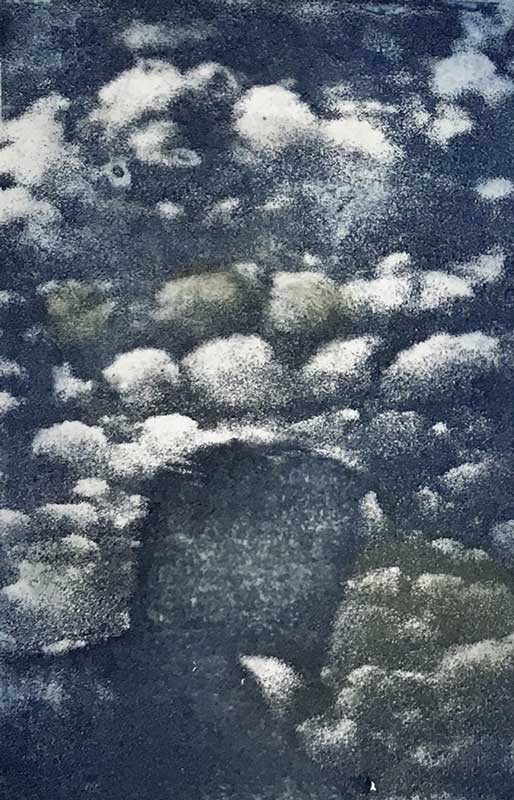 "Cache" Dominique Martigne 2017. Photogravure.